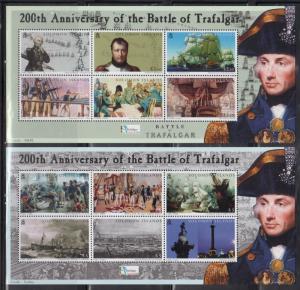 Solomon Islands 992-5 Nelson and the Battle of Trafalgar Mint NH (LB)