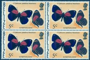 BELIZE SC# 350 F-VF MNH 1974 Block of 4