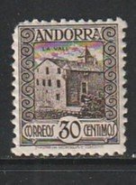 1933 Andorra, Spanish - Sc 19a - MH VF - 1 single - La Vall