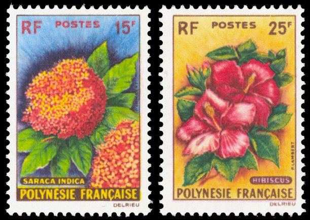 French Polynesia 1962 Scott #196-197 Mint Never Hinged