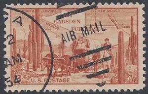 1028,used airmail duplex cancel