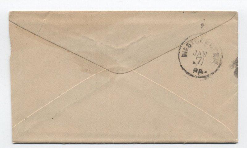 1885 Delta PA county name double circle handstamp #210 cover [S.4340]