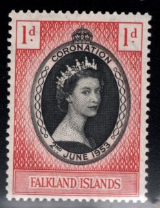 FALKLAND ISLANDS Scott 121 MNH** 1953 Coronation stamp