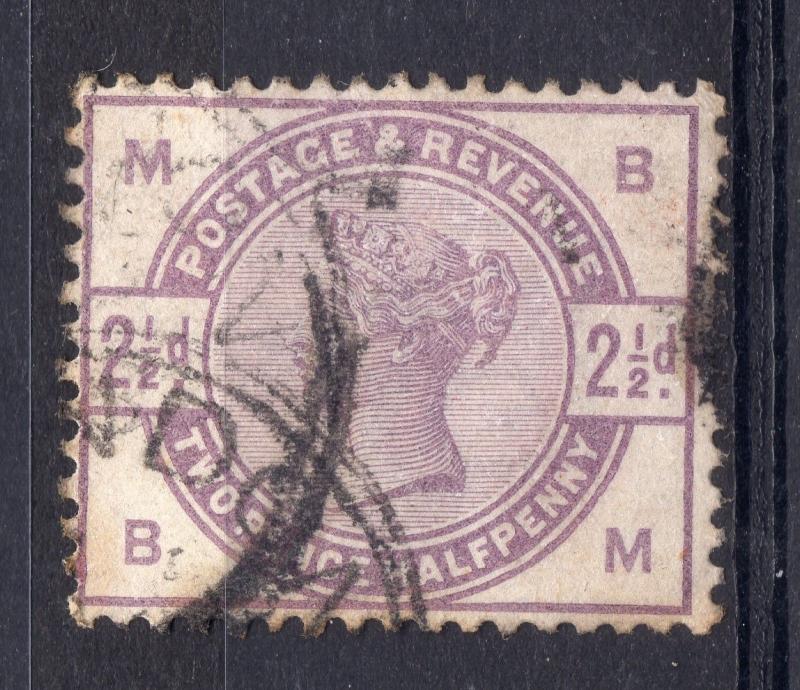 GB = Town/Village cancel. QV era, `LONDON` Single Ring on SG 190.