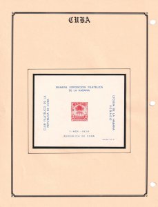 CUBA EXPOSITION SOUVENIR SHEETS AND BOOKLET FOUR ITEMS