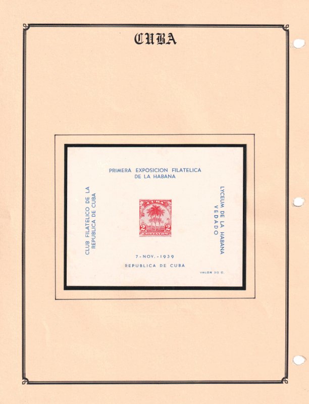 CUBA EXPOSITION SOUVENIR SHEETS AND BOOKLET FOUR ITEMS