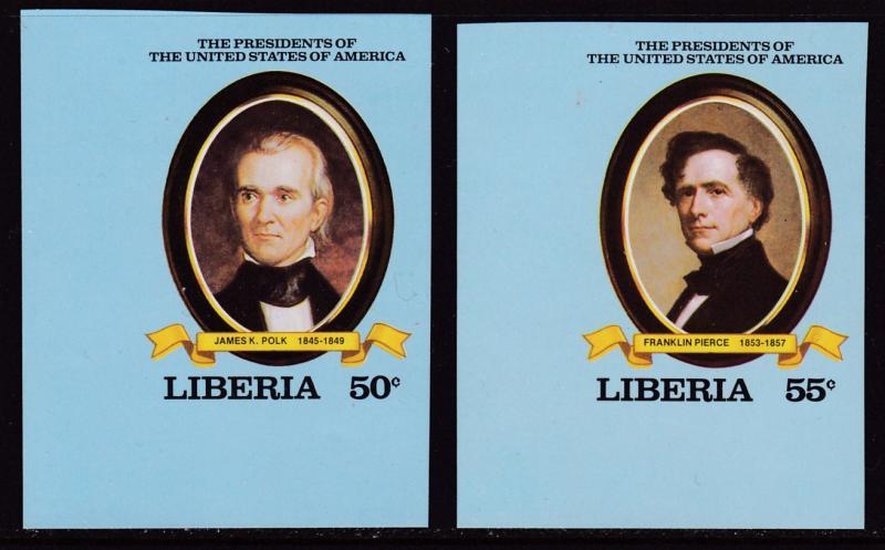 Liberia 1981 (10) U.S. Presidents from Series Imperf Abraham Lincoln VF/NH(**)