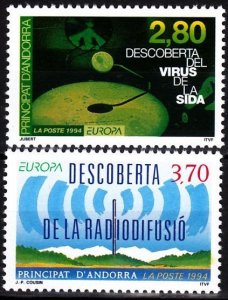 ANDORRA FRENCH 1994 EUROPA: Inventions and Discoveries. Complete set, MH