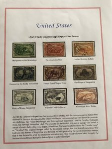 United States High Quality Album Sheets and Stamps - 1898 Trans-Mississippi