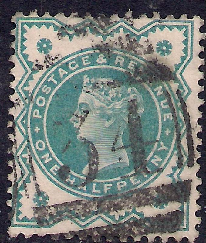 GB 1900 QV 1/2d Blue Green Colour Change SG 213 ( J1201 )