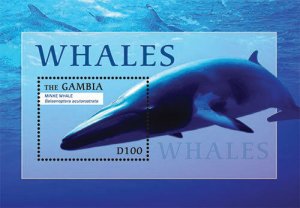 Gambia 2012 - Whales Stamp Souvenir Sheet of 1 MNH