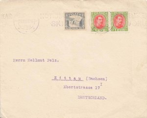 Iceland 1e King Christian X (2) and 5a Gullfoss Falls 1932 Reykjavik to Zitta...