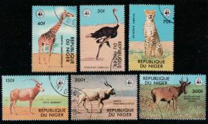 Niger ~ 1978 ~ # 447-52 ~ Cplt Set 6 - Animals ~ Cat. $ 2.35