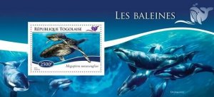 2014 TOGO MNH. WHALES    |  Y&T Code: 948  |  Michel Code: 6430 / Bl.1103