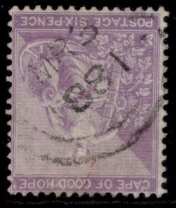 SOUTH AFRICA - Cape of Good Hope QV SG25w, 6d WMK INV, FINE USED CDS. Cat £475.