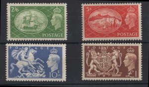 GB 1951 Festival High Values set of 4 um