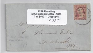 US Scott #25A on cover used