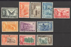 Sarawak Sc# 180-192 (Assorted) Used 1950 Troides Brookiana & Western Tarsier