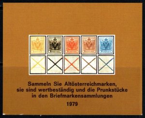 1979 Austria Souvenir Sheet Collect Old Austrian Stamps, They Retain Their Value