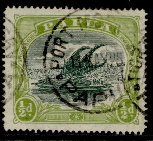 AUSTRALIA - Papua GV SG93a, ½d myrtle & olive-green, FINE USED. CDS