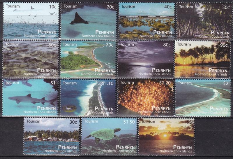 Penrhyn Island  #487-501  MNH CV $23.00 (A19970)