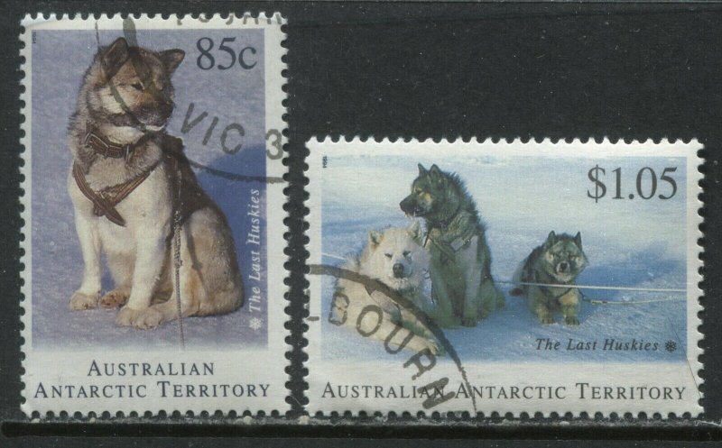 Australia Antarctic Territory 1994 Sled Dogs 85 cents and $1.05 used