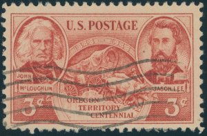 US 964 Oregon Territory Issue; Used -- See details and scan