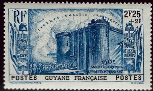 French Guiana Sc B8 VF Mint OG hr..French Colonies are Hot!