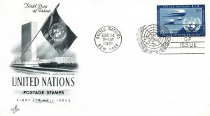 UNITED NATIONS FIRST AIRMAIL ISSUE 15c FIRST DAY COVER UA BY ART CRAFT 1951