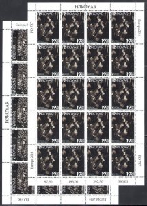 2014 EUROPA CEPT Faroer 2 minifoils of 20 val musical instruments MNH**