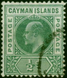 Cayman Islands 1905 1/2d Green SG8 Fine Used