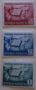 Indonesia 421-3  MNH Cat $10.90 Full Set Map Topical