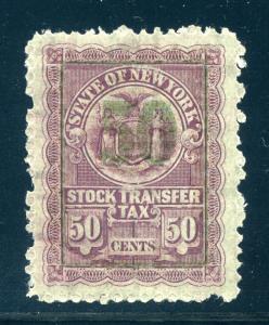 NY ST57 -50c - MLH - New York Stock Transfer - Crease