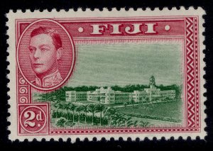 FIJI GVI SG255a, 2d green & magenta, LH MINT.