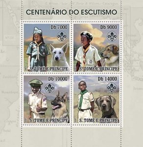 SAO TOME - 2007 - Centenary of Scouting - Perf 4v Sheet - Mint Never Hinged