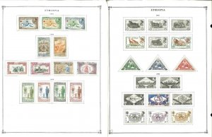 Ethiopia 1894-1992 Mint in Mounts & Used Hinged on Scott International Pages