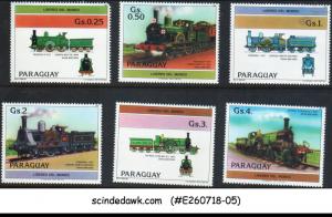 PARAGUAY - 1984 LEADERS OF THE WORLD BRITISH RAILWAY LOCOMOTIVES - 6V MNH