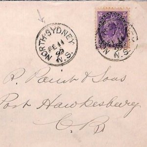 CANADA QV *North Sydney* NOVA SCOTIA Cover 1899 Pt Hawkesbury Album Page MS3281