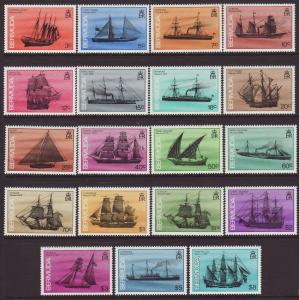 1986 Bermuda Ships Set No Date U/M