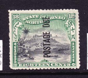 NORTH BORNEO  1897-99  18c  POSTAGE DUE   MNG   SG D23