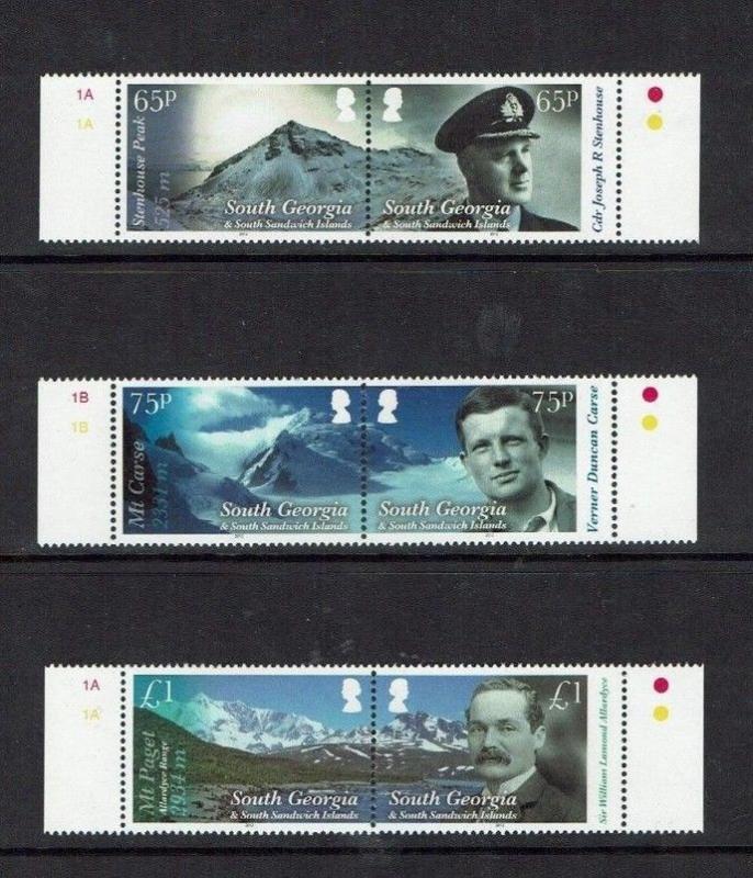 South Georgia: 2012, Mountains, & Explorers,  MNH set