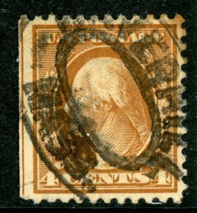 USA 1917 Washington 4¢ Unwmk Perf 11 Scott 503 VFU O21