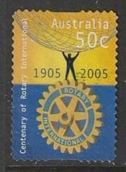 2005 Australia - Sc 2384 - used VF - 1 single - Rotary International