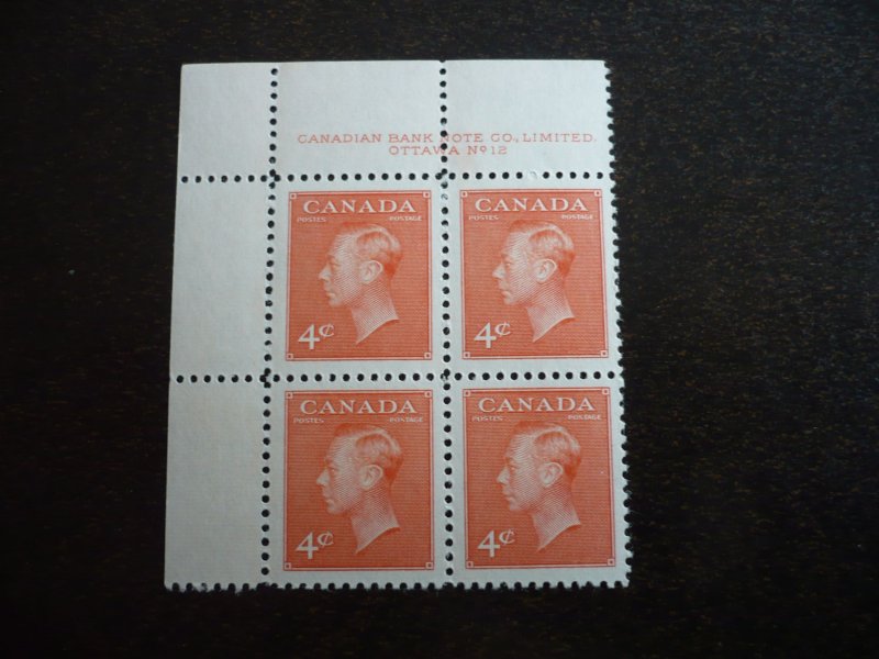 Stamps - Canada - Scott# 306 - Mint Never Hinged Plate Block #12