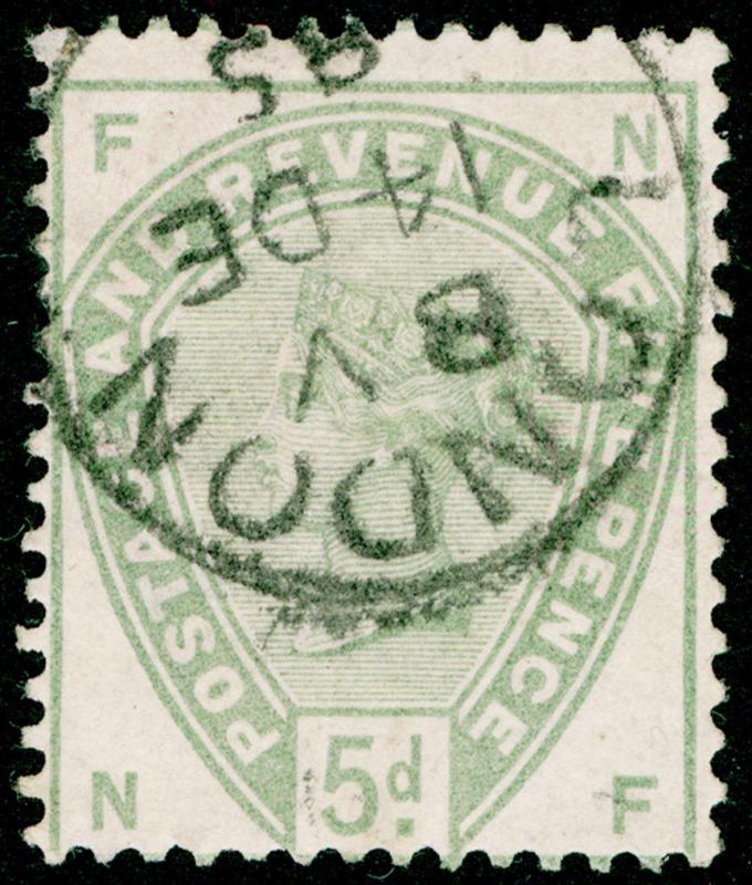 SG193, 5d dull green, USED, CDS. Cat £200. NF