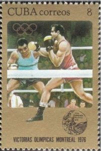 Cuba Sc# 2109 OLYMPIC GAMES MEDAL WINNERS Montreal  8c BOXING  1976  MNH