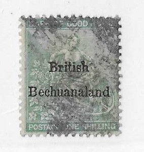 British Bechuanaland Sc #9  1sh green used FVF