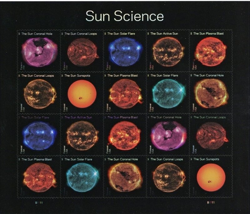 Sun Science  forever stamps  5 Books of 20pcs total 100pcs