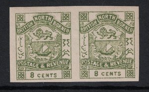 North Borneo SG# 43c Imperf Pair Mint Light Hinged - S19975