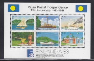 Palau 196 FINLANDIA '88 SS mnh